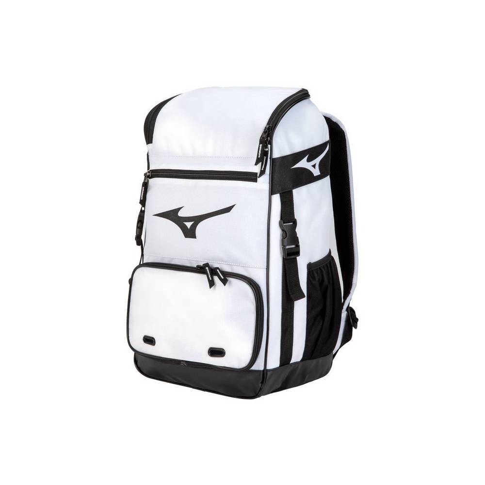 Panske Batoh Mizuno Organizer 21 Baseball Biele Vypredaj XRDP95804